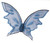 30" Blue and Black Butterfly Women Adult Halloween Wings Costume Accessory - IMAGE 1