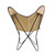 37" Brown and Off-White Deer Faux Leather Sling-Style Butterfly Chair - IMAGE 4