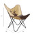 37" Brown and Off-White Deer Faux Leather Sling-Style Butterfly Chair - IMAGE 5
