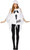 Black and White Poncho Ghost Women Adult Halloween Costume - One Size - IMAGE 1