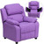 28" Lavender Purple Deluxe Padded Contemporary Kids Recliner with Storage Arms - IMAGE 1