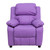 28" Lavender Purple Deluxe Padded Contemporary Kids Recliner with Storage Arms - IMAGE 4