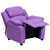 28" Lavender Purple Deluxe Padded Contemporary Kids Recliner with Storage Arms - IMAGE 5