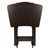 5pc Coffee Brown Contemporary Fan Shape Snack Table Set 29.75" - IMAGE 3