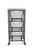 32" Black and Brown 3 Wire Drawer Storage Cabinet - IMAGE 1