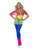 40" Blue and Yellow 1980's Style Physical Party Women Adult Halloween Costume - Small - IMAGE 1