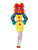 49" Yellow and Teal Green Clown Women Adult Halloween Costume - Medium - IMAGE 1