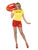 49" Yellow and Red Baywatch Beach Women Adult Halloween Costume - Small - IMAGE 1