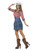 42.5" Red and Blue Rodeo Doll Women Adult Halloween Costume - Large - IMAGE 2