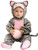 Gray and Pink Striped Kitten Infant Adult Halloween Costume - Small - IMAGE 1