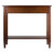 33.75" Walnut Brown Contemporary Rectangular Console Table