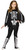 Black and White Poncho Skeleton Girl Child Halloween Costume - One Size - IMAGE 1