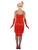 44" Red Flapper Women Adult Halloween Costume with Headband and Gloves - Small - IMAGE 3