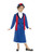 41" Blue and White Victorian Nanny Girl Child Halloween Costume - Medium - IMAGE 1