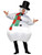49" White and Black Inflatable Unisex Adult Snowman Christmas Costume - IMAGE 1