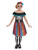Black and Blue Neon Day of The Dead Girl Child Halloween Costume - Small - IMAGE 1