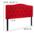 56.75" Red and Black Contemporary Button Tufted Headboard - Full Size - IMAGE 3