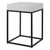 20" White and Black Rectangular Contemporary Accent Table - IMAGE 1
