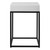 20" White and Black Rectangular Contemporary Accent Table - IMAGE 2