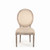 40" Beige and Brown Solid Round Back Medallion Side Chair - IMAGE 1