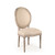 40" Beige and Brown Solid Round Back Medallion Side Chair - IMAGE 2