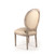 40" Beige and Brown Solid Round Back Medallion Side Chair - IMAGE 3