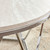 33" White and Silver Contemporary Round Top Coffee Table - IMAGE 3