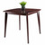 34" Walnut Wood Square Dining Table with Tapered Legs - IMAGE 6