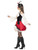 42" Red and White Glamorous Pirate Women Adult Halloween Costume - Medium - IMAGE 2