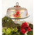 Pink Peony Floral Hand Painted Glass Convertible Cake and Pie Dessert Dome 13" - IMAGE 5