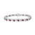 Women's Sterling Silver Ruby and Diamond S-Link Tennis Bracelet - IMAGE 1