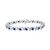 Women's Sterling Silver Blue Sapphire and Diamond S-Link Tennis Bracelet - IMAGE 1