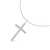 Women's Sterling Silver Cross Diamond Pendant Necklace - IMAGE 4