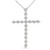 Women's Sterling Silver Diamond Cross Pendant Necklace - IMAGE 1