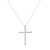 Women's Sterling Silver Diamond Cross Pendant Necklace - IMAGE 3