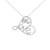 Women's Sterling Silver Diamond Heart Shaped Love Pendant Necklace - IMAGE 1