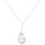 Women's 10K White Gold Diamond Spiral Pendant Necklace - IMAGE 3