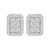 Sterling Silver Diamond Cluster Women's Stud Earrings - IMAGE 1
