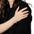 Sterling Silver Women's Diamond Ball Bead Cuff Bangle Bracelet - IMAGE 2