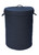 24" Navy Blue Handmade Braided Hamper With Lid - IMAGE 1