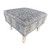 18" Blue and Gray Printed Cotton-Covered Square Stool - IMAGE 1