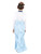 49" Blue and White Posh Victorian Girl Child Halloween Costume - Large - IMAGE 3