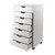 35.25” White Hallifax Wooden High Cabinet for Closet with Casters - IMAGE 2