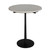 23.5" White and Black Contemporary Round End Table - IMAGE 1