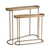 Set of 2 Gold Console Aluminum Tables 33.25" - IMAGE 1
