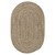 5' x 7' Coffee Brown and White Tweed All Purpose Handcrafted Reversible Oval Outdoor Area Throw Rug - IMAGE 1