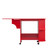 31.5" Red Contemporary Expandable Rolling Sewing Table Craft Station - IMAGE 1