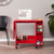 31.5" Red Contemporary Expandable Rolling Sewing Table Craft Station - IMAGE 5