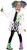 White and Black Mad Scientist Girl Child Halloween Costume - Large - IMAGE 1