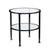 24" Black and Clear Contemporary Round End Table - IMAGE 4